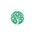 Green tree logo design.