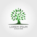 Green tree logo design