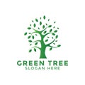 Green tree logo icon design template vector Royalty Free Stock Photo
