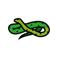 green tree python animal snake color icon vector illustration Royalty Free Stock Photo