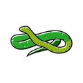 green tree python animal snake color icon vector illustration Royalty Free Stock Photo
