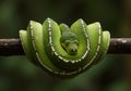Green tree python on branch Royalty Free Stock Photo