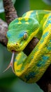 Emerald Tree Boa Close-up Royalty Free Stock Photo