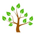 Green tree vector icon Royalty Free Stock Photo