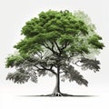 a green tree which is colored white and black