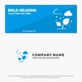 Green, Trees, Cloud, Leaf SOlid Icon Website Banner and Business Logo Template