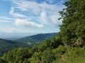 Green trees and hills and sky in Massanutten, Virginia Royalty Free Stock Photo