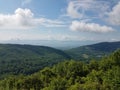 Green trees and hills and sky in Massanutten, Virginia Royalty Free Stock Photo