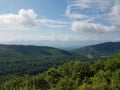 Green trees and hills and sky in Massanutten, Virginia Royalty Free Stock Photo