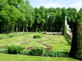 Green trees and lawn in the park of petergof Royalty Free Stock Photo