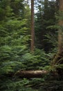 Green trees with sturdy tree trunks Royalty Free Stock Photo