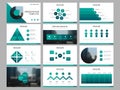 Green triangle Bundle infographic elements presentation template. business annual report, brochure, leaflet, advertising flyer, Royalty Free Stock Photo