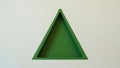 Green Triangle Shape on White Background geometric geometry mini Royalty Free Stock Photo