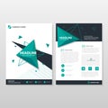 Green triangle Vector annual report Leaflet Brochure Royalty Free Stock Photo