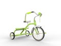 Green tricycle - studio shot