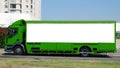 Green Truck with Blank panel