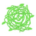 Green tumble weed icon isometric vector. Desert ball