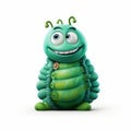 Charming Cartoon Worm Bug: Photorealistic Renderings In Toycore Style