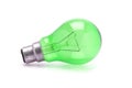 Green tungsten light bulb Royalty Free Stock Photo