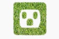 Green turf logo power outlet Royalty Free Stock Photo