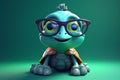 Green turtle glasses. Generate Ai