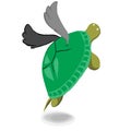 Flying turtle logo vector