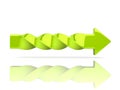 Green twisted arrow Royalty Free Stock Photo