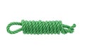 Green twisted rope isolated