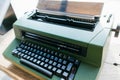 Green typewriter Royalty Free Stock Photo