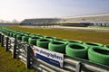 Green Tyre Wall of Assen Race Track Royalty Free Stock Photo