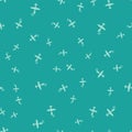 Green UAV Drone icon isolated seamless pattern on green background. Military Unmanned aircraft spy. Vector Illustration.