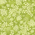 Green underwater plants seamless pattern