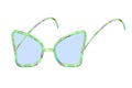 Green unique mother-of-pearl glasses