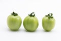 green unripe tomato isolated on white background Royalty Free Stock Photo