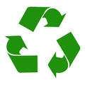 Green update icon isolated on background. Modern flat pictogram, business, marketing, internet conc