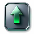 Green Up Arrow Button Royalty Free Stock Photo