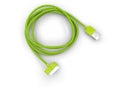 Green usb cable on white background Royalty Free Stock Photo