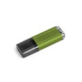 Green usb flash drive on a white background. Royalty Free Stock Photo