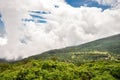 The green valley beneath the volcanoes, El Salvador