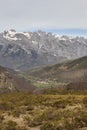 Green valley mountain landscape. Cares route. Castilla Leon, Spain