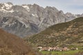 Green valley mountain landscape. Cares route. Castilla Leon, Spain