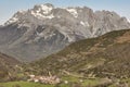 Green valley mountain landscape. Cares route. Castilla Leon, Spain