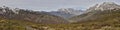 Green valley mountain panoramic landscape. Cares route. Castilla Leon, Spain