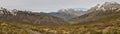 Green valley mountain panoramic landscape. Cares route. Castilla Leon, Spain