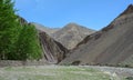 Green valley with rock mountains in Sichuan, China Royalty Free Stock Photo