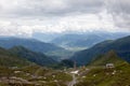 Green valleys and high mountain peaks Royalty Free Stock Photo