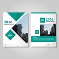 Green Vector annual report Leaflet Brochure Flyer template design, book cover layout design, Abstract blue presentation templates Royalty Free Stock Photo