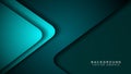 green vector background of geometric triangles overlapping layers on black space for text and background design