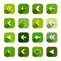 Green Vector Flat Design Arrows Set Royalty Free Stock Photo