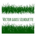 Grass.Green Vector grass set silhouette Royalty Free Stock Photo